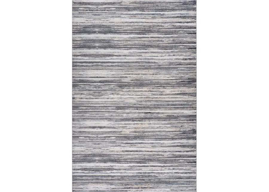 Atlas Lines Abstract Blue Grey Indoor Area Rug