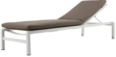 76 x 25 Outdoor Lounger Cushion, 2 Inch Thick Padding, Modern Gray Fabric-Benzara