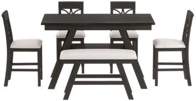 Merax Kitchen Dining Table Set with Bench and 4 Chairs