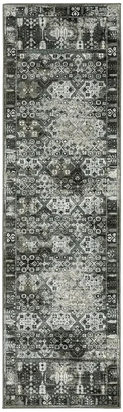 Gemini 2'3" x 7'6" Charcoal Rug