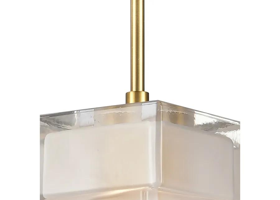 Brass Ice Blocks 6'' Wide 1-Light Mini Pendant