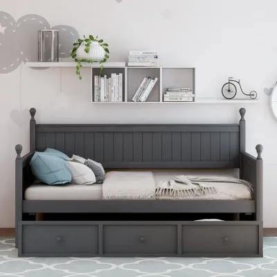 Merax Wood Daybed with Three Drawers