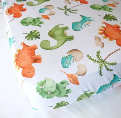 Super Soft Fitted Crib Sheet - Dino