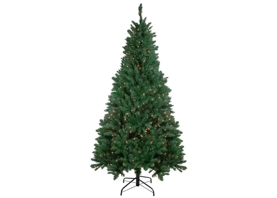 6.5 Ft Pre-Lit Ravenna Pine Artificial Christmas Tree - Warm White LED Lights