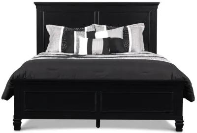 New Classic Furniture Furniture Tamarack Contemporary Solid Wood 5/0 Q Panel Bed in Black