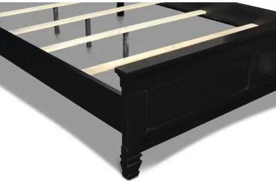 New Classic Furniture Furniture Tamarack Contemporary Solid Wood 5/0 Q Panel Bed in Black