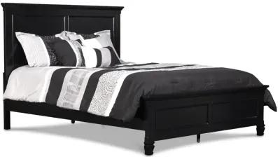 New Classic Furniture Furniture Tamarack Contemporary Solid Wood 5/0 Q Panel Bed in Black