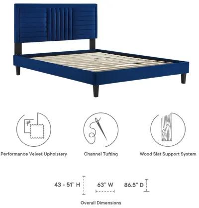 Modway - Sofia Channel Tufted Performance Velvet Full Platform Bed