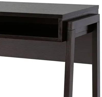 30 Inch 1 Drawer Wooden Office Desk, Dark Brown-Benzara