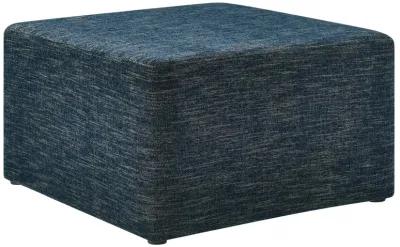 Callum Large 28" Square Woven Heathered Fabric Upholstered Ottoman