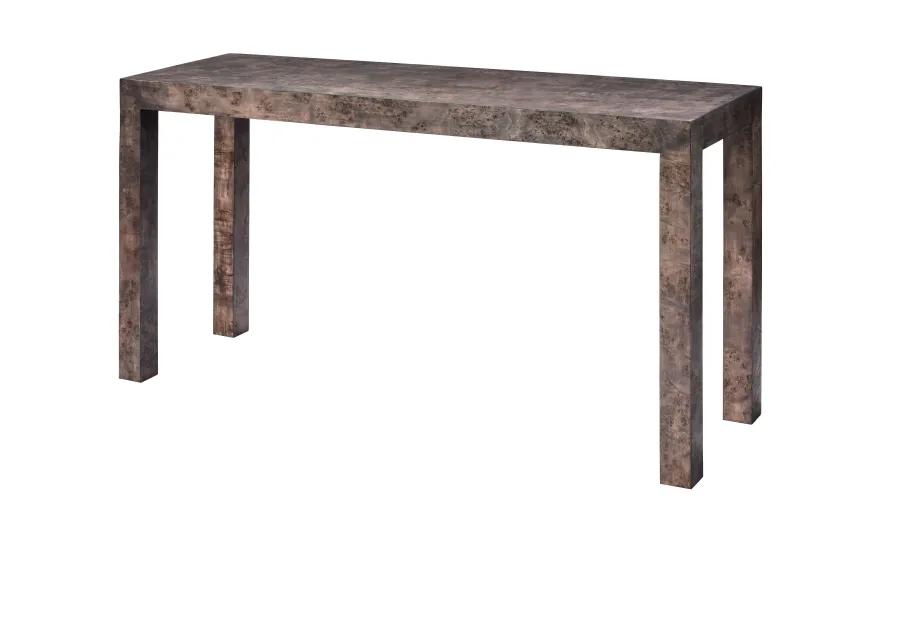 Archer Burl Grey Wood Console