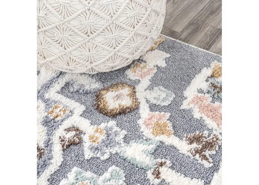 Aziza Persian Medallion High-Low Area Rug