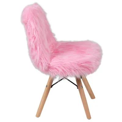 Flash Furniture Kids Shaggy Dog Light Pink Accent Chair