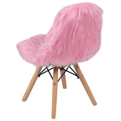 Flash Furniture Kids Shaggy Dog Light Pink Accent Chair