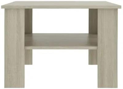 vidaXL Coffee Table Sonoma Oak 23.6"x23.6"x16.5" Chipboard