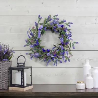 Lavender Artificial Spring Floral Wreath  Purple and Green - 18-Inch