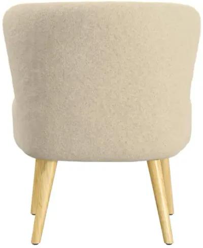 Elisha Boucle Kids Accent Chair with Natural Legs, Oatmeal