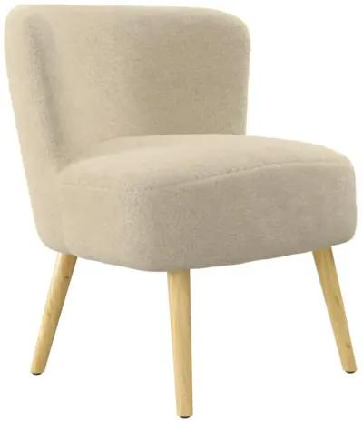 Elisha Boucle Kids Accent Chair with Natural Legs, Oatmeal