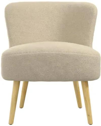 Elisha Boucle Kids Accent Chair with Natural Legs, Oatmeal