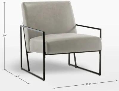 Metal Slant Arm Accent Chair