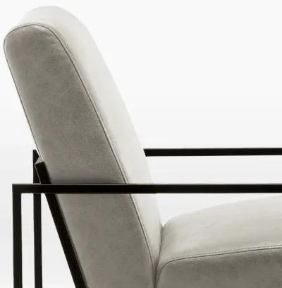 Metal Slant Arm Accent Chair