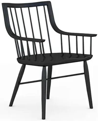 Frame Windsor Arm Chair Accent Black (Set of 2)