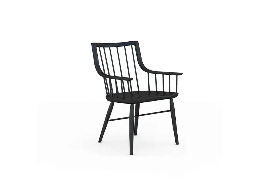 Frame Windsor Arm Chair Accent Black (Set of 2)