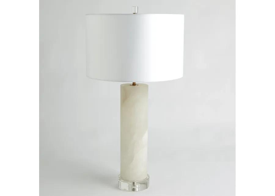 Alabaster Cylinder Table Lamp