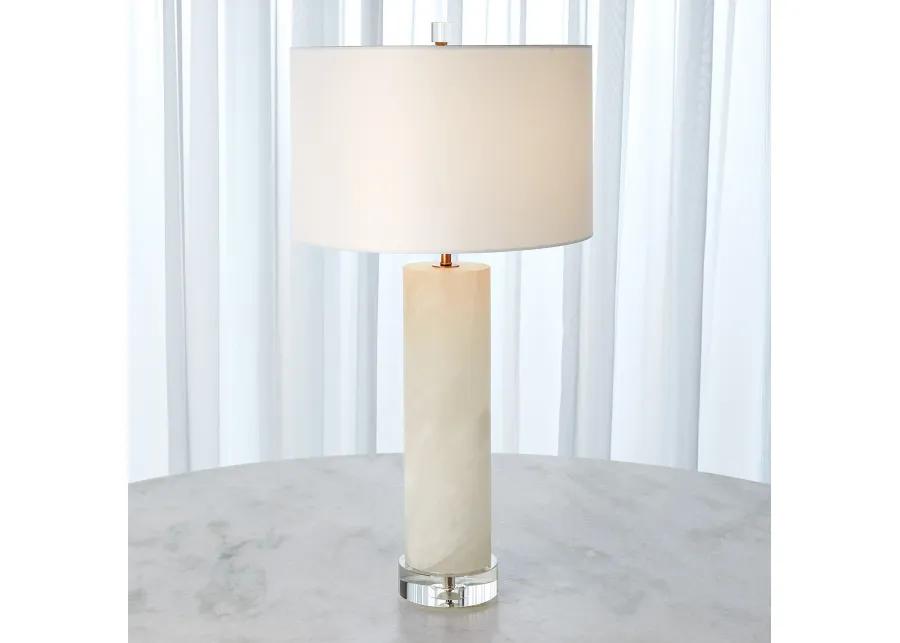 Alabaster Cylinder Table Lamp