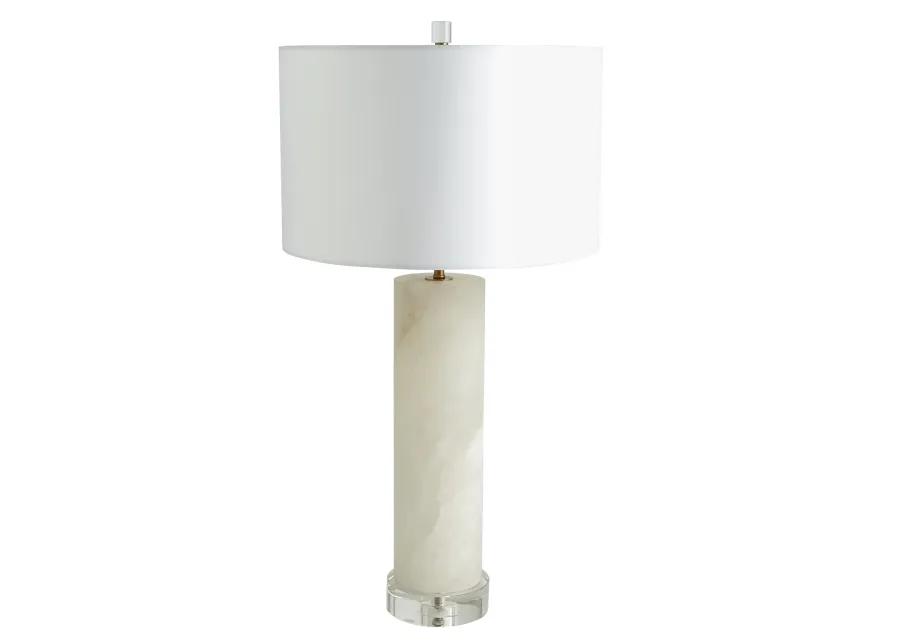 Alabaster Cylinder Table Lamp