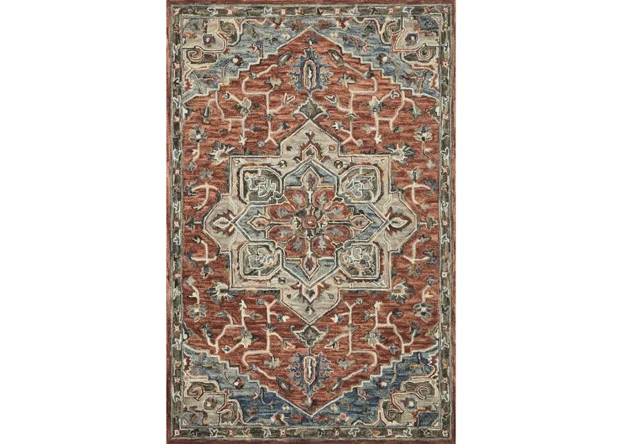 Victoria VK15 Red/Multi 5' x 7'6" Rug