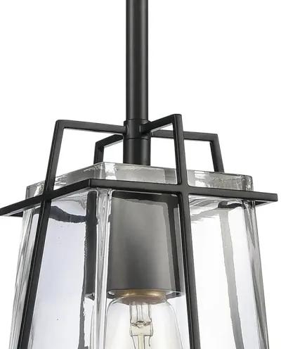 Square To Round 6'' Wide 1-Light Black Mini Pendant