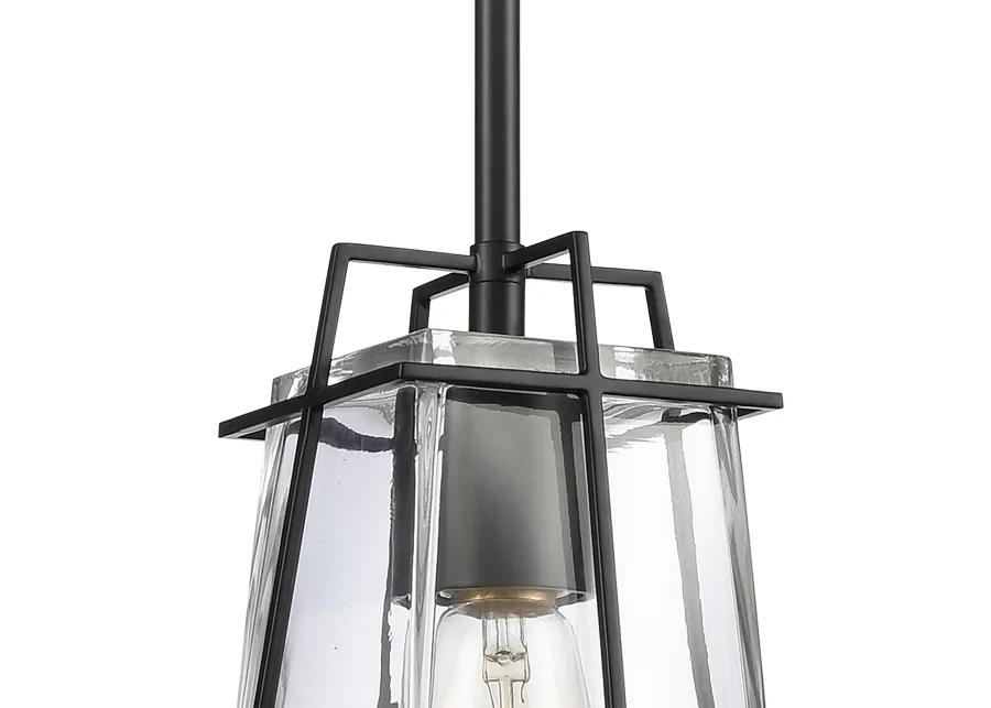 Square To Round 6'' Wide 1-Light Black Mini Pendant