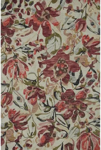 Bella BLM01 Ivory/Raspberry 7'9" x 9'9" Rug