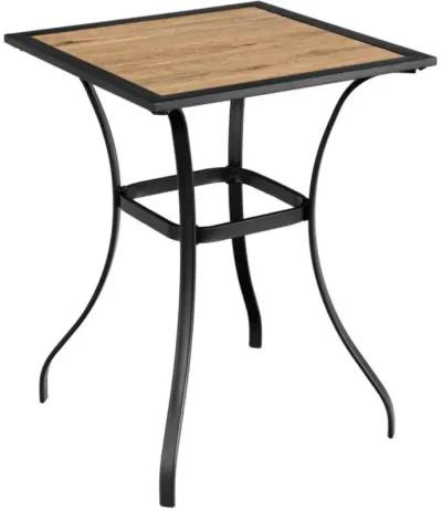 Hivvago Patio Square Bar Table for Garden Backyard