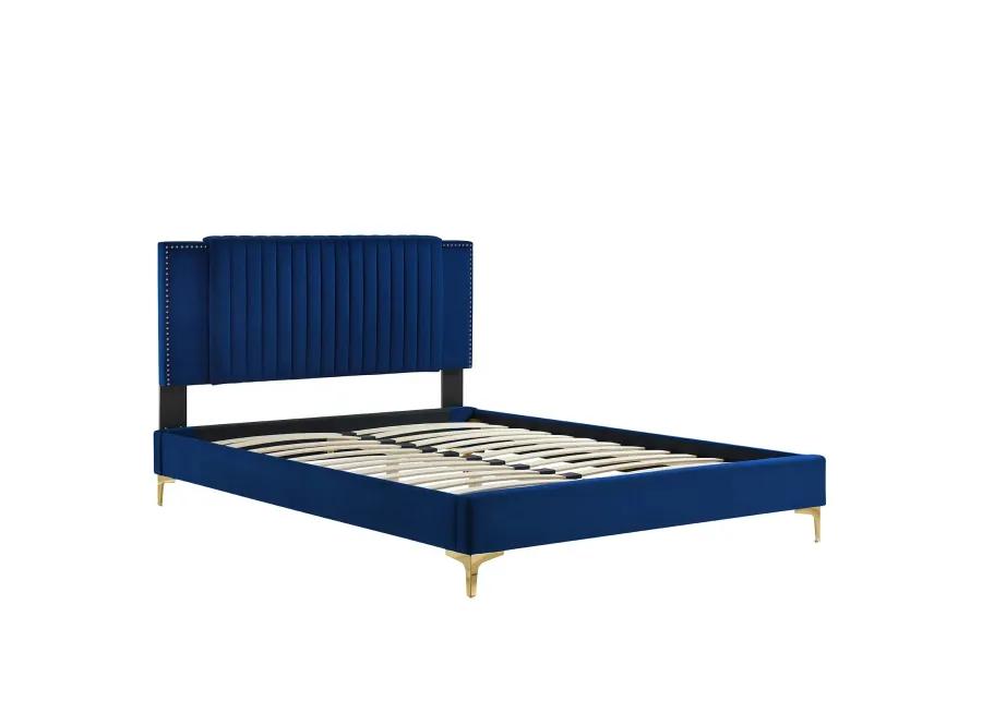 Modway - Zahra Channel Tufted Performance Velvet King Platform Bed