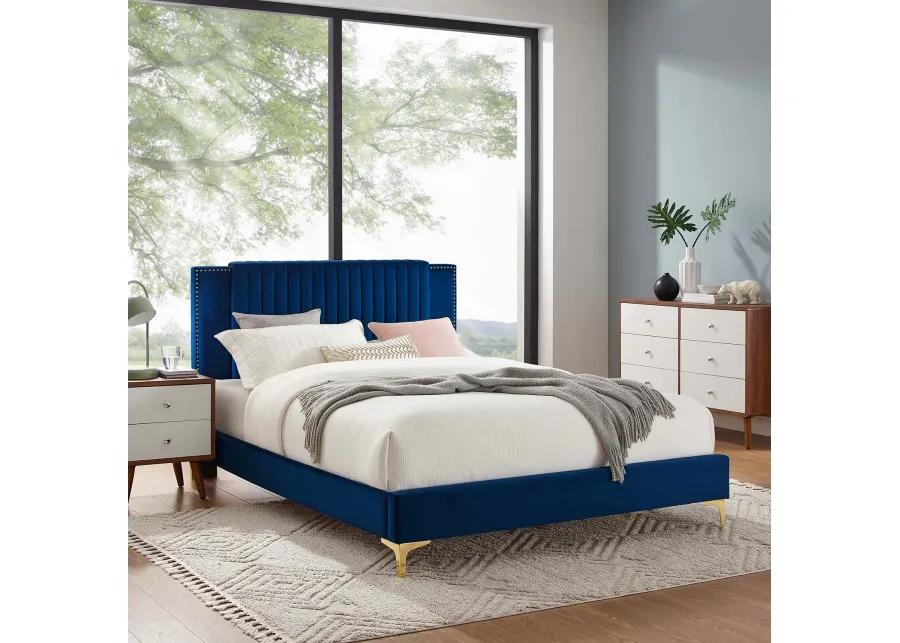 Modway - Zahra Channel Tufted Performance Velvet King Platform Bed