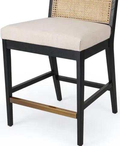 Antonia Cane Armless Counter Stool in Ebony