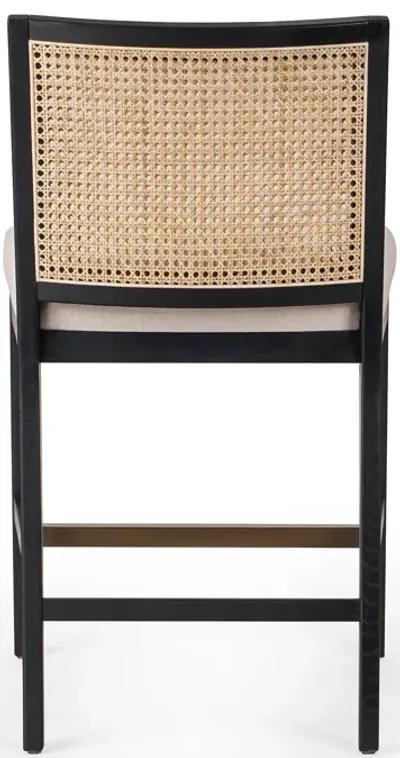 Antonia Cane Armless Counter Stool in Ebony