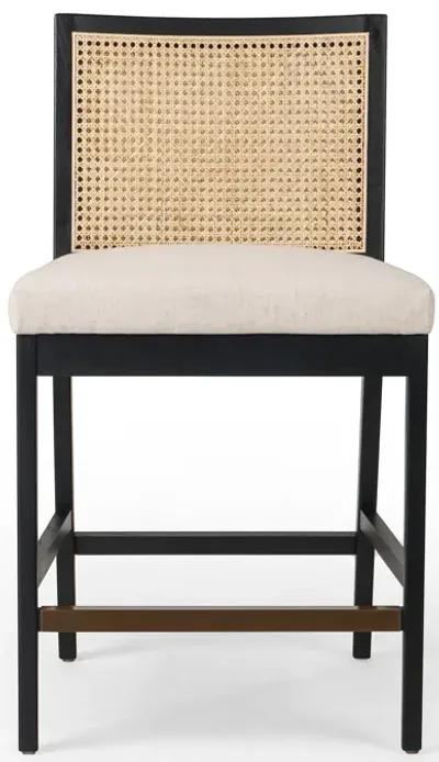 Antonia Cane Armless Counter Stool in Ebony