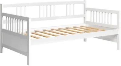 Hivvago 2-in-1 Wood Daybed Frame Sofa Bed in White Finish