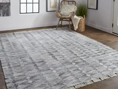 Beckett 0814F Gray/Silver/Ivory 9' x 12' Rug