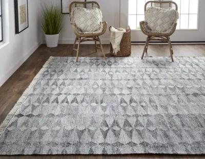 Beckett 0814F Gray/Silver/Ivory 9' x 12' Rug