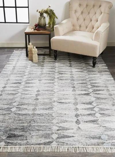 Beckett 0814F Gray/Silver/Ivory 9' x 12' Rug