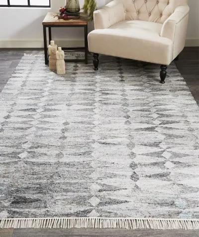 Beckett 0814F Gray/Silver/Ivory 9' x 12' Rug