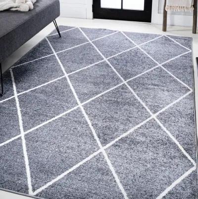 Cole Minimalist Diamond Trellis Area Rug