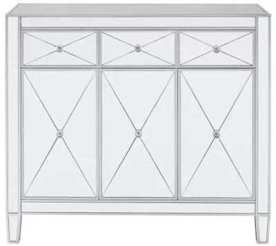 Halsey 3-Door Mirrored Cabinet