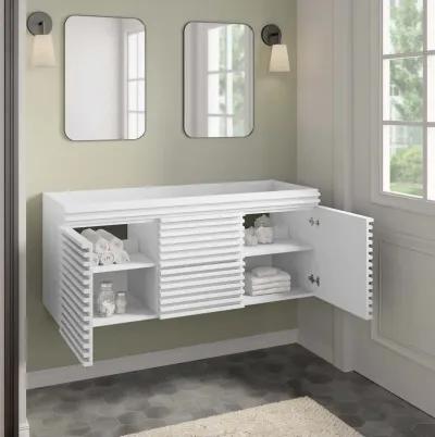 Render 48" Wall-Mount Bathroom Vanity Cabinet