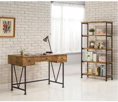 Farmhouse Rustic Home Office 3 Drawer Writing Desk