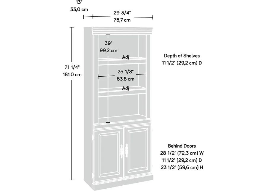 71 inch High 3 Shelf Wooden Bookcase with Storage Drawer in Cherry Finish